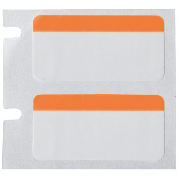 Brady M5-131-494-OR Etiquetas de color - 1 pulg. x 0.5 pulg. - Poliéster - Negro sobre naranja, blanco - B-494