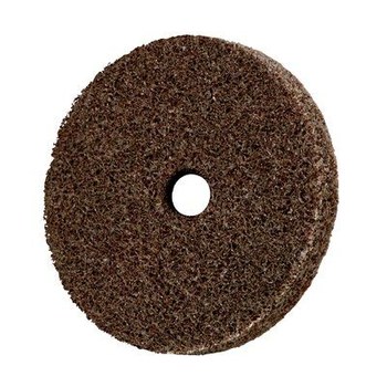 3M Scotch-Brite Unificado Óxido de aluminio Mediano Rueda de desbaste - Mediano grado - Accesorio Eje - Diámetro 10 pulg. - Agujero Central 1 1/2 pulg. - Grosor 1/2 pulg. - 33853