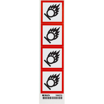 Imágen de Brady Negro/Rojo sobre blanco Diamante Vinilo 118829 Etiqueta de material peligroso (Imagen principal del producto)