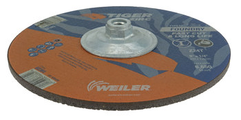 Weiler Tiger Zirc Rueda de desbaste con centro hundido 68385 - 9 pulg. - Alúmina-zirconia - 24 - T