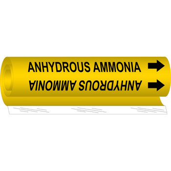Imágen de Brady Negro sobre amarillo Poliéster Alta visibilidad 5631-O Marcador de tubería de envoltura (Imagen principal del producto)