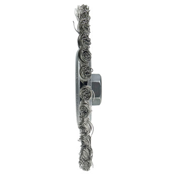 Weiler Roughneck 09396 Cepillo de rueda - Anudado - Circular trenzado Acero inoxidable cerda