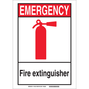 Imágen de Brady B-946 Vinilo Rectángulo Cartel de seguridad contra incendios 119331 (Imagen principal del producto)