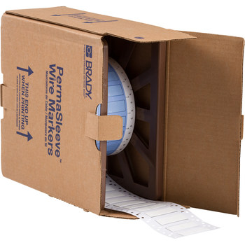 Imágen de Brady Blanco Transferencia térmica PS-375-2-WT-2 Manga para impresora de transferencia térmica troquelada (Imagen principal del producto)