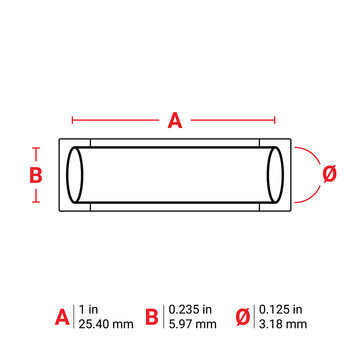 Imágen de Brady PermaSleeve Rojo Transferencia térmica M6-125-1-342-RD Etiquetas termorretráctiles para cables y alambres (Imagen principal del producto)