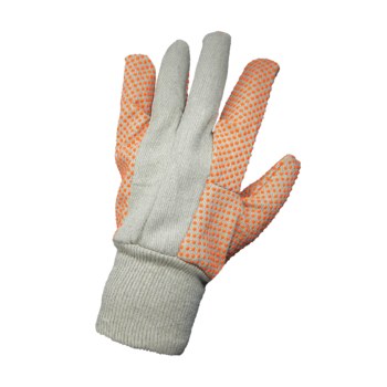 Global Glove C120D Naranja/Blanco Grande Lona/Algodón Guantes de trabajo - Pulgar tipo ala - c120d1 mens