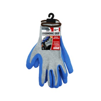 Global Glove Gripster Plus 300PT Gris/Azul Grande Guantes de trabajo - Enganche etiquetado - 300pt-lg