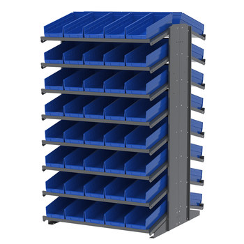 Imagen de Akro-mils APRD18138 1800 lb Azul Gris Revestido en polvo Acero 16 ga Doble cara Bastidor fijo (Imagen principal del producto)