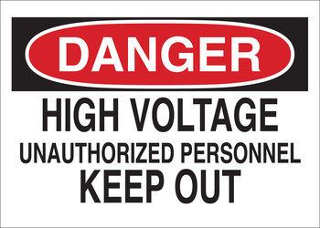 Imágen de Brady B-120 Poliéster reforzado con fibra de vidrio Rectángulo Blanco Inglés Cartel de seguridad eléctrica 71580 (Imagen principal del producto)
