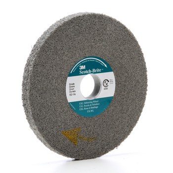 3M Scotch-Brite Convoluto Carburo de silicio Duro Rueda de desbaste - Fina grado - Accesorio Eje - Diámetro 6 pulg. - Agujero Central 1 pulg. - Grosor 1/2 pulg. - 05790