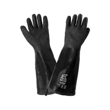 Global Glove FrogWear Negro Universal Guantes para manipulación de productos químicos - acabado Áspero - Longitud 18 pulg. - 810033-29113