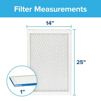 3M Filtrete High Performance 14 pulg. x 25 pulg. x 1 pulg. UA04-4 MERV 13, 1900 MPR Filtro de aire - 02139