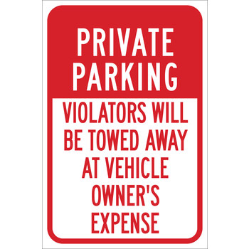 Imágen de Brady B-555 Aluminio Rectángulo Blanco Inglés Cartel de información, restricción y permiso de estacionamiento 124365 (Imagen principal del producto)