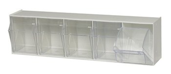 Imagen de Quantum Storage QTB305WT Blanco Transparente Revestido en polvo Plástico Apilable Gabinete Gaveta Inclinable (Imagen principal del producto)