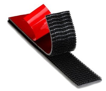 3M Dual Lock SJ3870 Negro Sujetador recerrable - Gancho tipo hongo con 250 vástago s/in² Recuento de tallos - 1 pulg. Anchura x 45 yd Longitud - Adhesivo Adhesiva - 18794