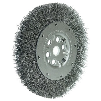 Weiler 01506 Wheel Brush - 6 in Dia - Crimped Steel Bristle