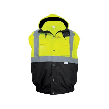 Global Glove FrogWear GLO-B2 Chaqueta bomber GLO-B2-L - tamaño Grande - Poliéster - Amarillo/negro - 02464
