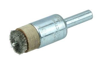 Weiler Acero inoxidable Cepillo de copa - Accesorio Vástago sin rosca - Diámetro 1/2 pulg. - Diámetro de la cerda 0.005 pulg. - 10056