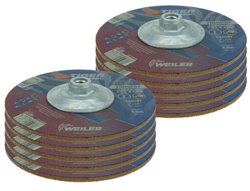 Weiler Tiger Ceramic Rueda de desbaste con centro hundido 68387 - 7 pulg. - Cerámico - 30 - T