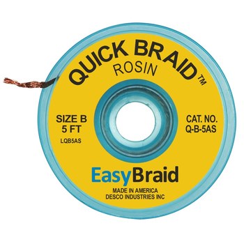 EasyBraid Q-B-5AS Trenza Desoldadora - 0.050 pulg. x 5 pies - easybraid q-b-5as