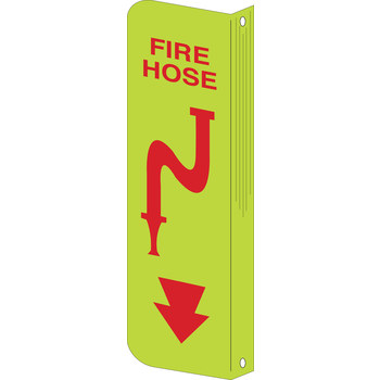 Imágen de Brady Bradyglo Poliéster/poliestireno Rectángulo Rojo Inglés Cartel de equipo de fuego 50698 (Imagen principal del producto)