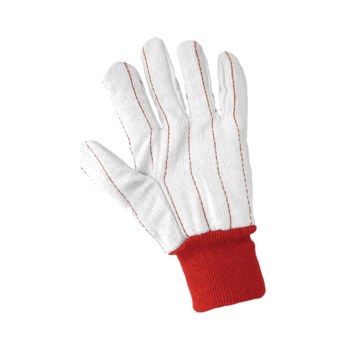 Global Glove C18PCR Blanco Grande Algodón/Poliéster Guantes de trabajo - Pulgar recto - c18pcr lg