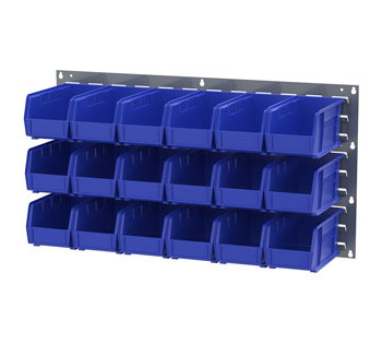 Imagen de Akro-mils 30653 Akrobin 2000 lb Gris Revestido en polvo Acero laminado en frío 16 ga Doble cara Bastidor de piso con persiana (Imagen principal del producto)