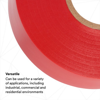 3M Scotch 35 Red PVC Insulating Tape - 3/4 in x 66 ft - 0.75 in Wide - 7 mil Thick - 10810