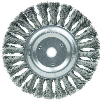 Weiler 08105 Cepillo de rueda - Anudado - Torsión estándar Acero cerda