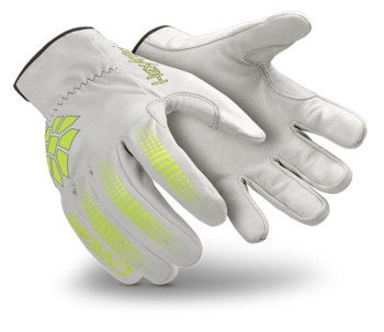 HexArmor Chrome Series 4081 Blanco/amarillo 6 Cuero de Piel de cabra/SuperFabric Piel de cabra Corte y Cosido Guantes resistentes a cortes - 4081 sz 6