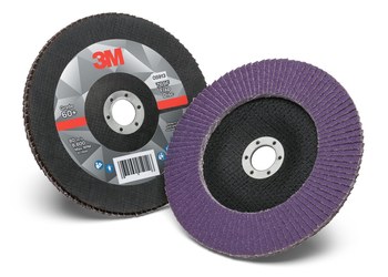 3M 769F Tipo 29 Recubierto Óxido de aluminio cerámico Disco de Aletas - Diámetro 7 pulg. - Agujero Central 7/8 pulg. - 05913