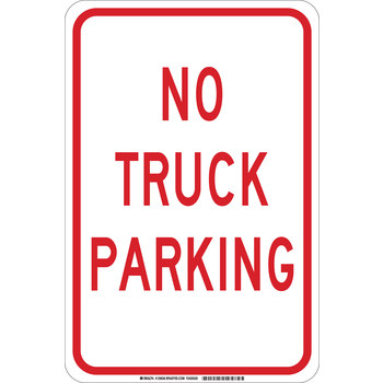 Imágen de Brady B-555 Aluminio Rectángulo Blanco Inglés Cartel de información, restricción y permiso de estacionamiento 129636 (Imagen principal del producto)