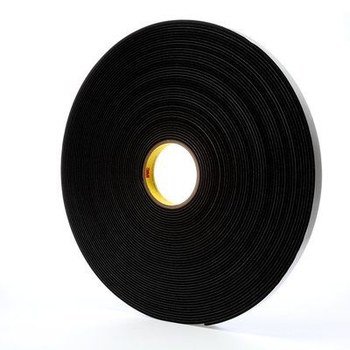 3M 4508 Negro Cinta de espuma de un solo lado - 3/4 pulg. Anchura x 36 yd Longitud - 1/8 pulg. Espesor - 06375