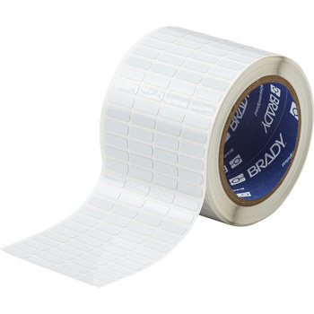Brady 150842 Rollo de etiquetas troqueladas para impresoras - 0.75 pulg. x 0.25 pulg. - Poliimida - Blanco - B-777