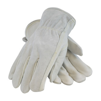 Imágen de PIP 68-163SB Gris/Blanco Grande Cuero Grano, Dividir Cuero vacuno Cuero Guante para conductor (Imagen principal del producto)