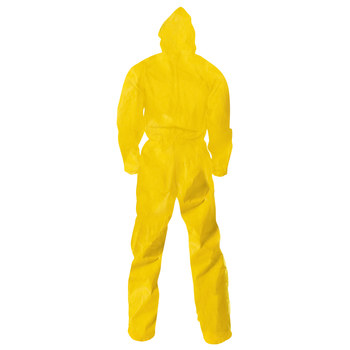 Ansell Kleenguard Overoles resistentes a productos químicos A71 46771 - tamaño Grande - Polietileno/polipropileno - Amarillo