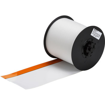 Imágen de Brady Naranja/Blanco Interior/exterior Vinilo Transferencia térmica 113224 Rollo de etiquetas para impresora de transferencia térmica continua (Imagen principal del producto)