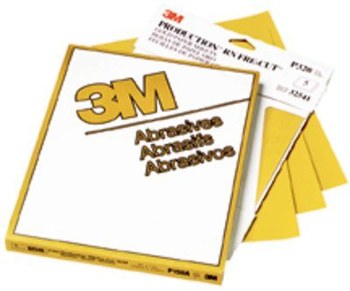 3M Hoja de papel de lija 02549 - 9 pulg. x 11 pulg. - Óxido de aluminio - P80 - Mediano