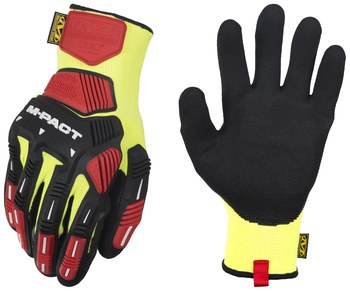 Mechanix Wear M-Pact CR3A3 Amarillo fluorescente Pequeño Poliéster/TPR Poliéster/TPR Guantes de trabajo - 781513-62587