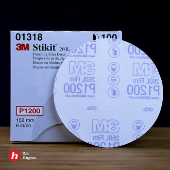 3M Stikit 01318 Discos PSA - 6 pulg. - P1200 - Súper fino - Óxido de aluminio