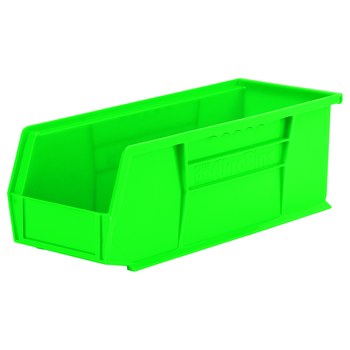 Imagen de Akro-mils Akrobin 50 lb Verde Polímero de grado industrial Colgado/Apilado Contenedor de almacenamiento (Imagen principal del producto)