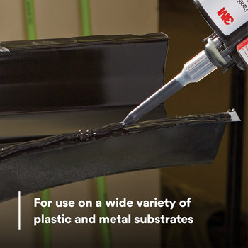 3M 08115 Black Two-Part Epoxy Adhesive - Base & Accelerator (B/A) - 200 ml Cartridge