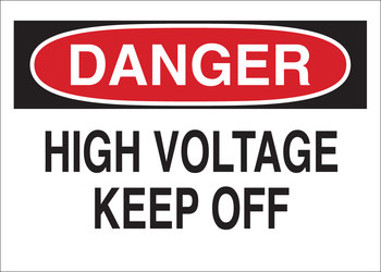 Imágen de Brady B-120 Poliéster reforzado con fibra de vidrio Rectángulo Blanco Inglés Cartel de seguridad eléctrica 69157 (Imagen principal del producto)