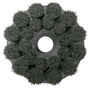 Weiler Burr-Rx Nailon Disco de cerdas - Fina grado - Accesorio Eje - Agujero Central 1 1/4 pulg. - Diámetro de la cerda 0.026 pulg. - 86115