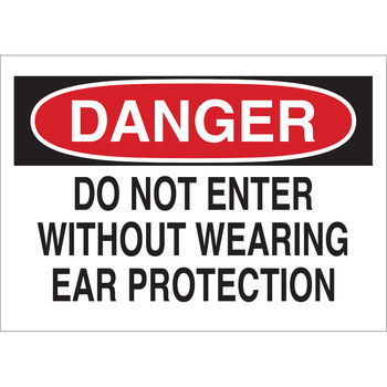 Imágen de Brady B-120 Poliéster reforzado con fibra de vidrio Rectángulo Blanco Inglés Cartel de PPE 69105 (Imagen principal del producto)