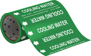 Imágen de Brady Blanco sobre verde Vinilo 41457 Marcador de tubería autoadhesivo (Imagen principal del producto)