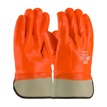 Imágen de PIP Procoat 58-7305 Naranja Universal PVC Apoyado Guantes resistentes a productos químicos (Imagen principal del producto)