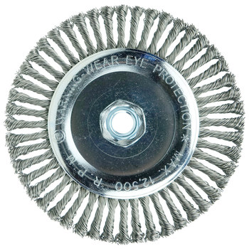 Weiler Vortec Pro 36225 Cepillo de rueda - Anudado - Circular trenzado Acero cerda