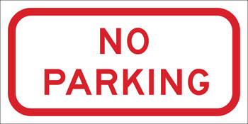 Imágen de Brady B-959 Aluminio Rectángulo Blanco Inglés Cartel de información, restricción y permiso de estacionamiento 115614 (Imagen principal del producto)