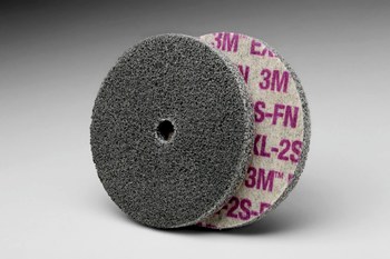 3M Scotch-Brite Unificado Carburo de silicio Suave Rueda de desbaste - Fina grado - Diámetro 5 pulg. - Agujero Central 1/2 pulg. - Grosor 1/4 pulg. - 33604
